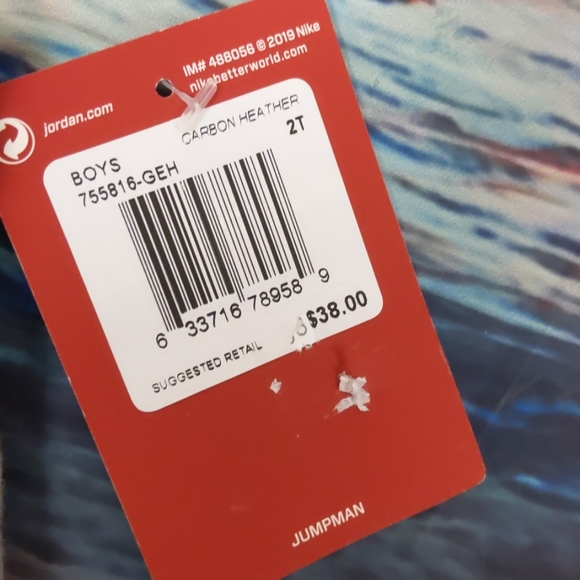 Jordan gray shorts size 2t - Picture 2 of 3